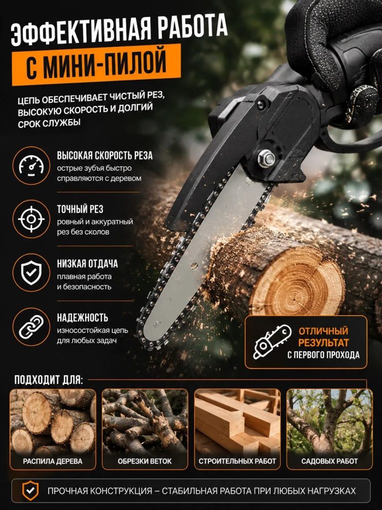 Цепь для мини пилы 6 дюймов (2 шт) 36 звеньев